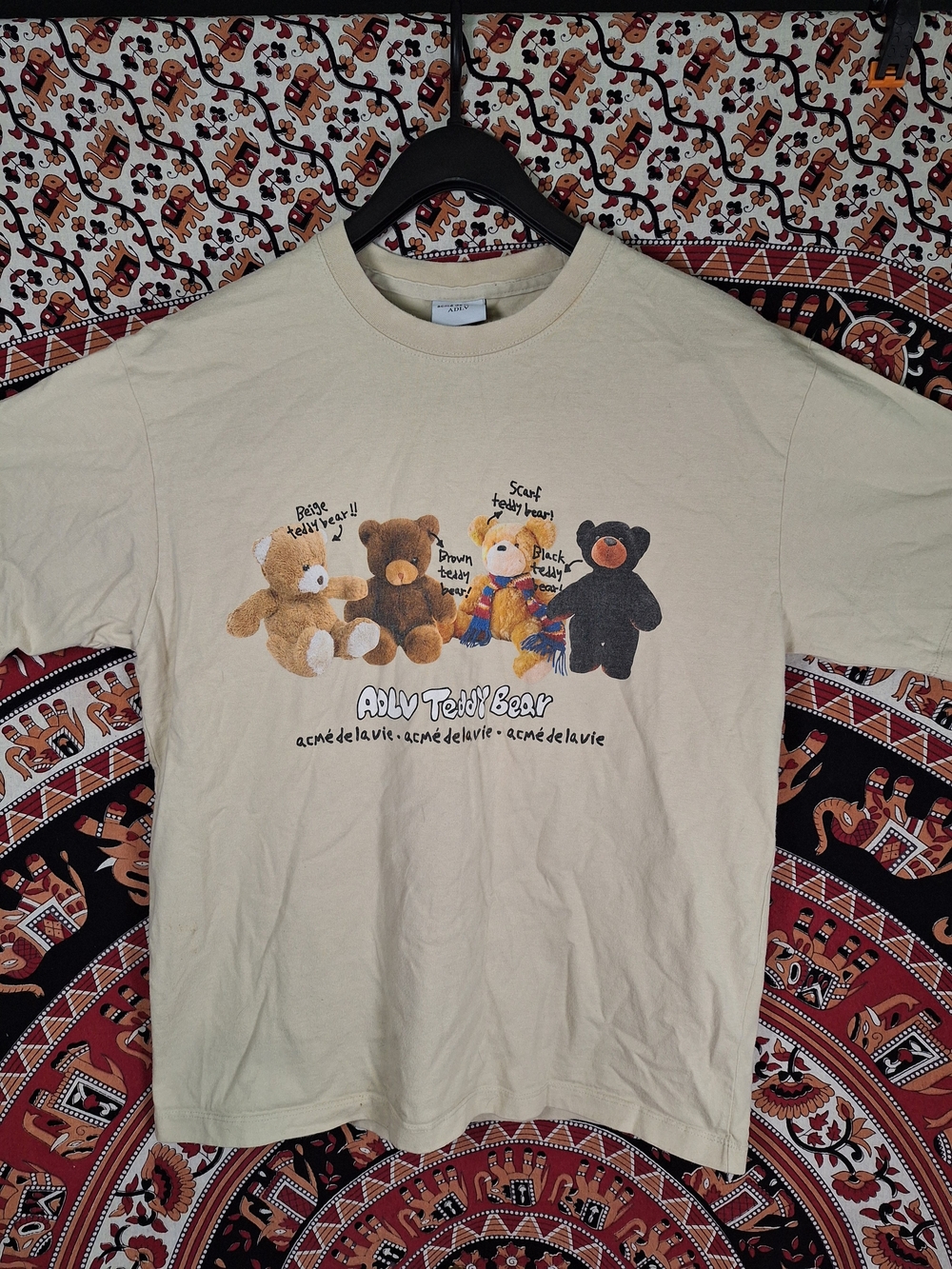 Acme De La Vie Teddy Bear Graphic Short Sleeve Tee Korean Fashion